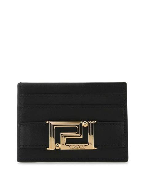 versace palazzo calf leather wallet|versace greek goddess card holder.